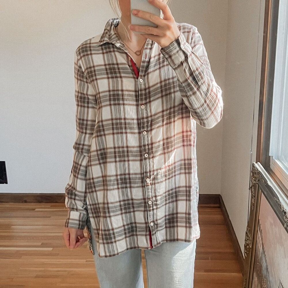 Johnny Was Anderson Plaid Button Down Size XS